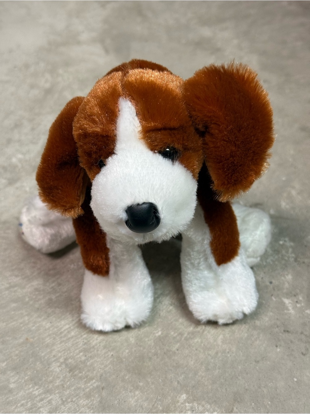 Plush Brown and White Puppy Dog Toy - Soft Stuffed Pet Friend